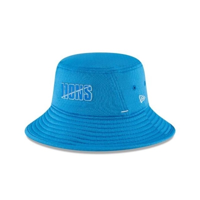 Detroit Lions Gorra | New Era NFL Official Summer Sideline Stretch Bucket Hat Mexico - Azules